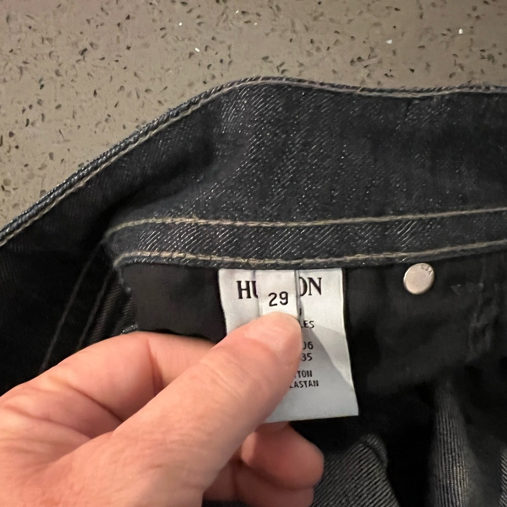 Two pair of Hudson jeans in like new condition.